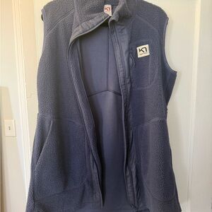 Kari Traa Dark Blue Sherpa Fleece Vest
